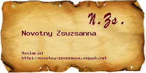 Novotny Zsuzsanna névjegykártya