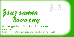 zsuzsanna novotny business card